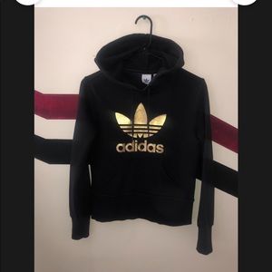 COPY - adidas black & metallic gold sweatshirt/ho…